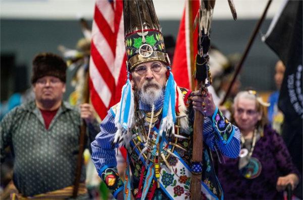 Dan Bissell was the head veteran of the pow wow and a member of the Sault Ste. Marie Tribe.